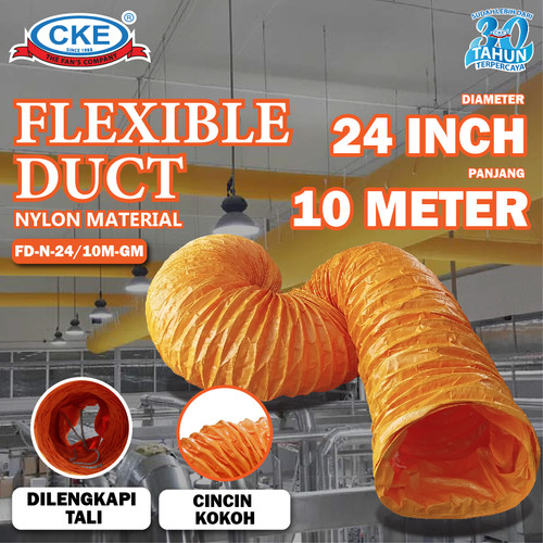Selang Portable Blower Ventilator 24 Inch Flexible Duct Hose Exhaust Nylon 24" Selang Fleksible Ducting 5M / 10M