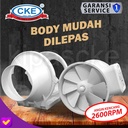 Inline Duct Fan PP Plastik 6" Hydroponic Fan/Mixed Flow/Extractor Fan