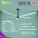 Kipas HVLS Big Ceiling Fan 2.1 Meter 220V / Kipas Plafon Raksasa / Kipas Angin Masjid / Kipas Industri Gudang Pabrik 2.1M