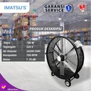 Mobile Drum Fan 0.9 Meter 90CM Kipas Blower Drum Fan Portable Industri