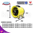 Portable Ventilator / Blower / Exhaust 12" PVCB-SHT-30-NB-AS 12 Inch