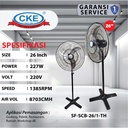 Stand Fan Curve Blade 26 Inch Kipas Angin Tumpu / Berdiri Rumah Industri 26" Inch Kipas Tornado Besi Aluminium Industrial Standing Fan