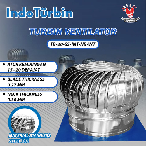 Turbin Ventilator 20 Inch Turbine Roof Fan Ventilasi Exhaust Atap Rumah Pabrik 20" IndoTurbin