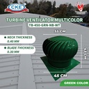 Turbin Ventilator Aluminium Warna Hijau 16 18 20 24 Inch Turbine Ventilasi Atap Rumah Gedung 16" 18" 20" 24" Inci Green Coating