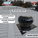 Turbin Ventilator Aluminium Warna Hitam 16 Inch Turbine Ventilasi Atap Rumah Gedung 16" Inci Black Coating - 16 Inch