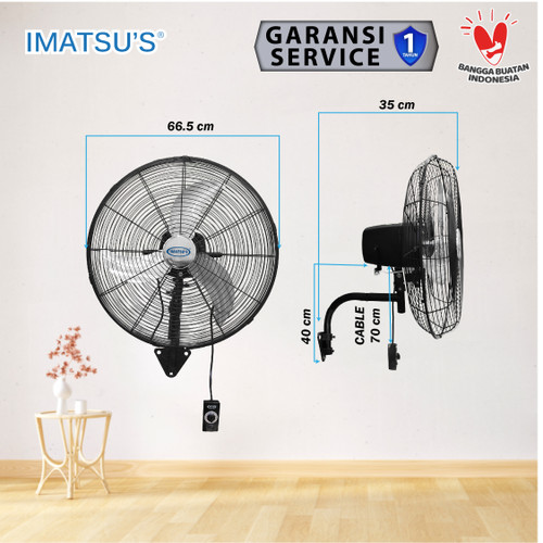 Wall Fan Curved Blade 24 Inch Kipas Angin Dinding Tembok 24" Industrial Wall Fan