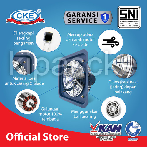 Exhaust CKE Cooling Fan 16 Inch Fan Rumah Toilet Eksos