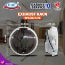 Exhaust Fan Kaca CKE 8 Inch Rumah Toilet Dapur Restoran Udara Eksos