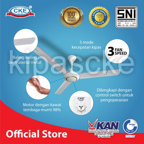 CKE Ceiling Fan 62 Inch Kipas Angin Gantung Plafon Rumah Sejuk Dingin