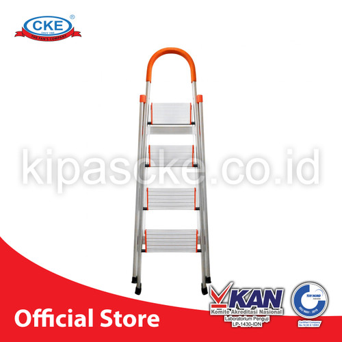 Ladder Tangga Lipat KMH0304 4 Step Silver 1.4 Meter Aluminium Engsel