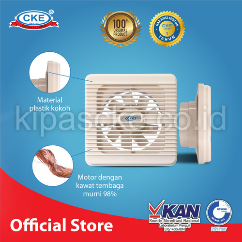 Exhaust Fan Toilet CKE EFT-006 6 Inch Rumah Toilet Dapur Eksos