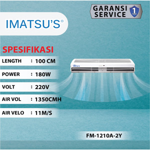 Air Curtain ImatsuBlower FM-1210A Putih AC Angin Toko Gedung Kantor