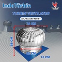 Turbin Ventilator 24 Inch Turbine Roof Fan Ventilasi Exhaust Atap Rumah Pabrik 24" IndoTurbin