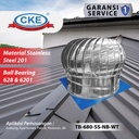 Turbin Ventilator 26 Inch Roof Turbine Fan Ventilasi Atap Rumah Pabrik 26" Stainless Steel