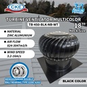 Turbin Ventilator Aluminium Warna Hitam 16 18 20 24 Inch Turbine Ventilasi Atap Rumah Gedung 16" 18" 20" 24" Inci Black Coating