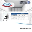 Wall Fan Curve Blade 26 Inch Kipas Angin Dinding Tembok Rumah Industri Aluminium 26" Inch Kipas Tornado Besi Aluminium