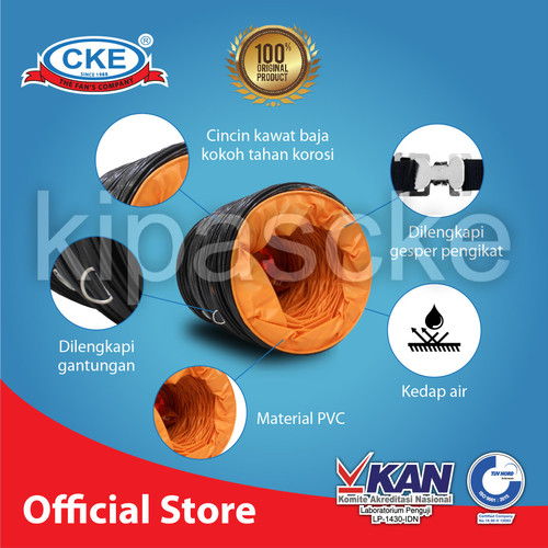 CKE Flexible Duct FD-B-FY 10 Inch 5 Meter Duct Hose Selang Ventilator