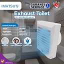 Exhaust Fan Toilet Imatsu EFT-APC15E IMT-LED 6 Inch Dinding Gedung