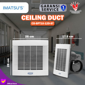 Ceiling Duct CKE CD-BPT10-12D-ST 8 Inch Eksos Plafon Blower Toilet