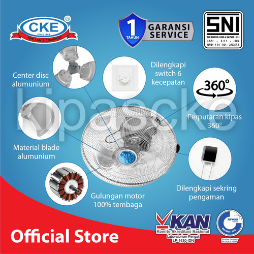 CKE Ceiling Fan AUTO-C-FLB50 20 Inch Kipas Angin