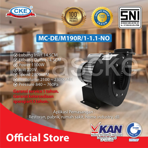 CKE Mini Centrifugal MC-DE M190R 1-1.1-NO Blower Keong Blower Dapur