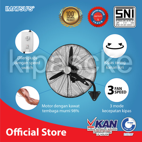 Imatsu Wall Fan WF-24/1-FL 24 Inch 220V Kipas Angin Dinding