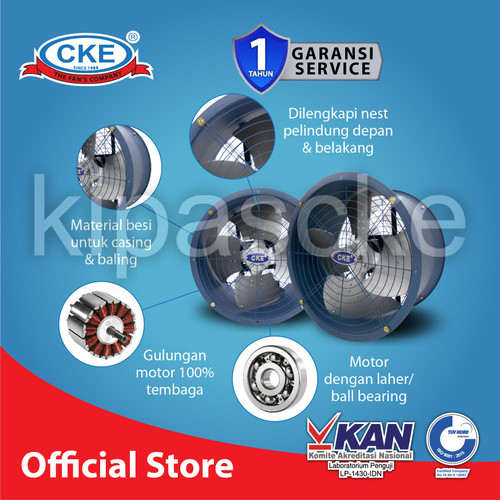 CKE Drum Fan DFL 20 Inch Blower Tabung Gedung Eksos Drum