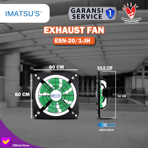Exhaust Fan Imatsu ESN-20/1-JH 20Inch Rumah Toilet Dapur Restoran