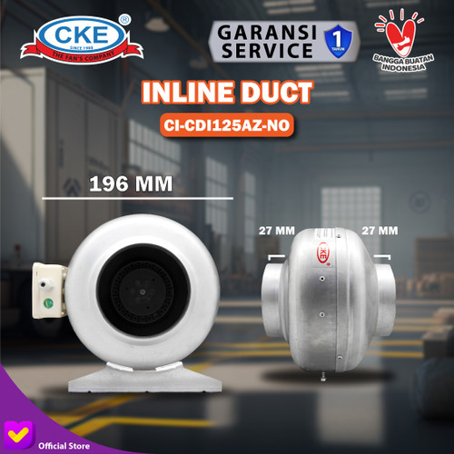 Duct Inline CKE CI-CDI125 5 Inch Inline Fan Duct Fan Blower Hisap