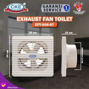 Exhaust Fan Toilet CKE EFT-006-ST 6 Inch Eksos Dinding Blower Gedung