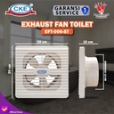 Exhaust Fan Toilet CKE EFT-006-ST 6 Inch Eksos Dinding Blower Gedung