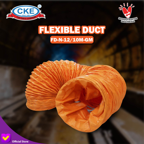 CKE Flexible Duct FD-GM 12 Inch 10 Meter Duct Hose Selang Flexible