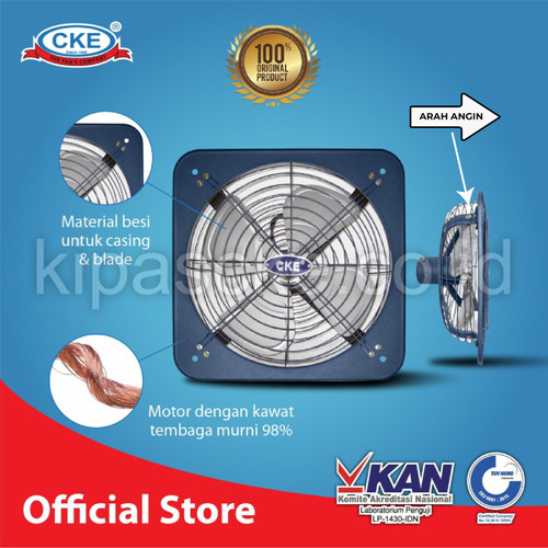 CKE Exhaust Fan ESN-D30 380V INDUSTRI 30 Inch Exhaust Dinding Kipas