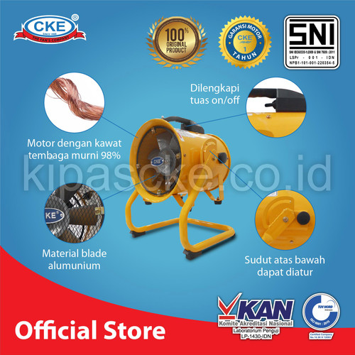 CKE Portable Ventilator PV-S08 8 Inch Ventilator Blower Kipas Eksos