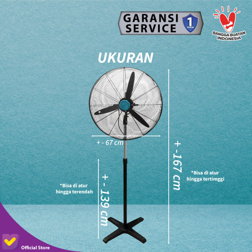 Stand Fan Imatsu SF-24/1-FL 24 Inch Kipas Angin Berdiri Kipas Industri