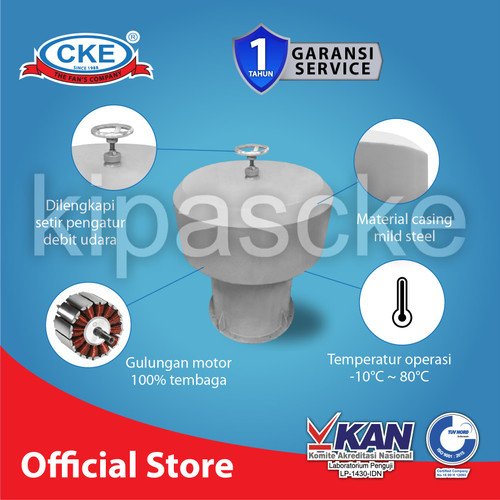 Axial Marine Fan Blower Kapal 16 Inch 1100 Watt Kipas Ventilasi Kapal
