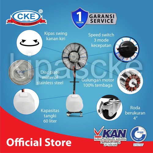Spray Fan CKE 30 Inch Kipas Mist Kipas Angin Semprot Air