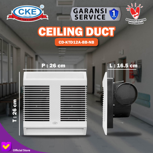 EXHAUST CEILING KTD-12A BALL BEARING 8 INCH 40W PLAFON RUMAH