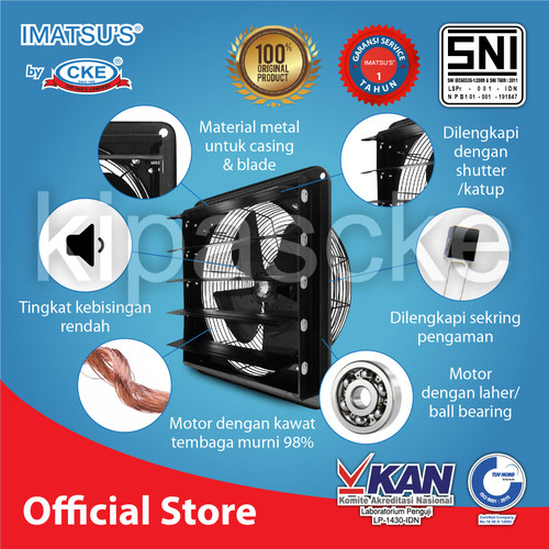 Imatsu Exhaust Fan Shutter ESS-B10/1-LT 10 Inch Exhaust Dinding