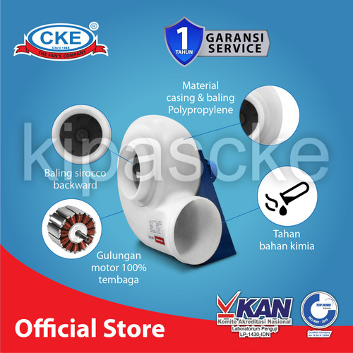 Centrifugal CKE CF-PP/FD200 220 VOLT Blower Fan Keong Hisap Udara