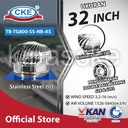 TURBIN VENTILATOR CKE TB-TG800-SS-NB-AS 32 INCH VENTILASI ATAP