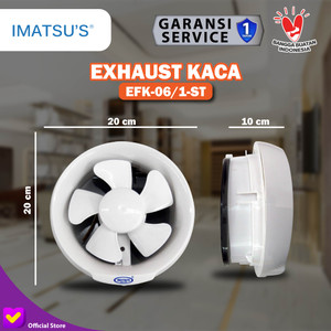 Imatsu Exhaust Fan Kaca EFK-06/1-ST 6 Inch Eksos Udara Rumah Blower