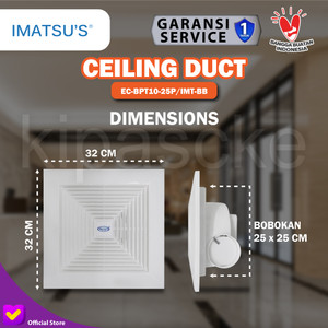 Ceiling Exhaust IMATSU EC-BPT10-25P/IMT-BB 10" Exhaust Plafon Exhaust
