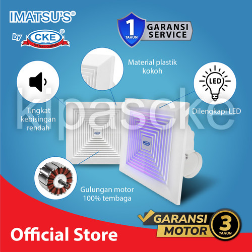 Ceiling Exhaust IMATSU EC-BPT10-25P/IMT-LED-ST 12" Exhaust Plafon