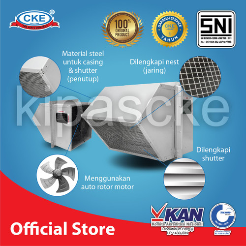 Exhaust Tahan Hujan 20 Inch 220V Exhaust Fan Rain Cover Exhaust Dapur