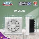 Wall Exhaust Fan Dinding 8" Hexos/Heksos Tembok CKE In Out Bergaransi
