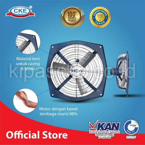 Exhaust Fan Dinding Tembok 30 Inch Besi Fan Industri CKE Garansi Resmi