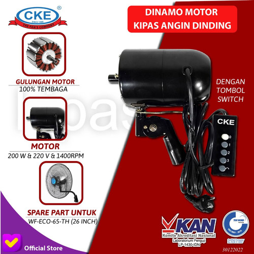 Wall Fan CKE WF-ECO-65-TH 26 Inch Kipas Angin Dinding Tembok Sparepart