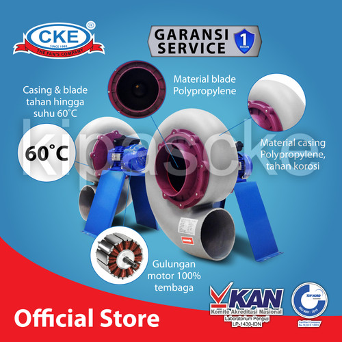 Centrifugal Fan PP 2500w 380V Blower Lemari Asam Blower Keong