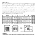 Hexos Plafon 10 Inch Exhaust Fan Ducting System SNI Low Watt